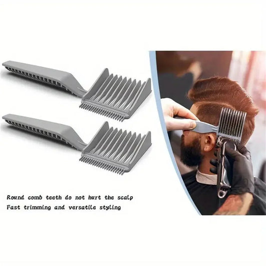 1PC Professional Long Handle Hair Cutting Clipper Comb for Men - Quality Cuts, Oil Head, Caliper, Sideburn Pushing