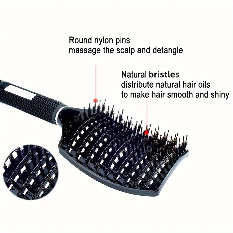 Magic Scalp Massage Brush for Women- Professional Detangling Tool for Wet and Curly Hair - Hairdressing Tool/ Herramienta profesional para desenredar cabello húmedo y rizado