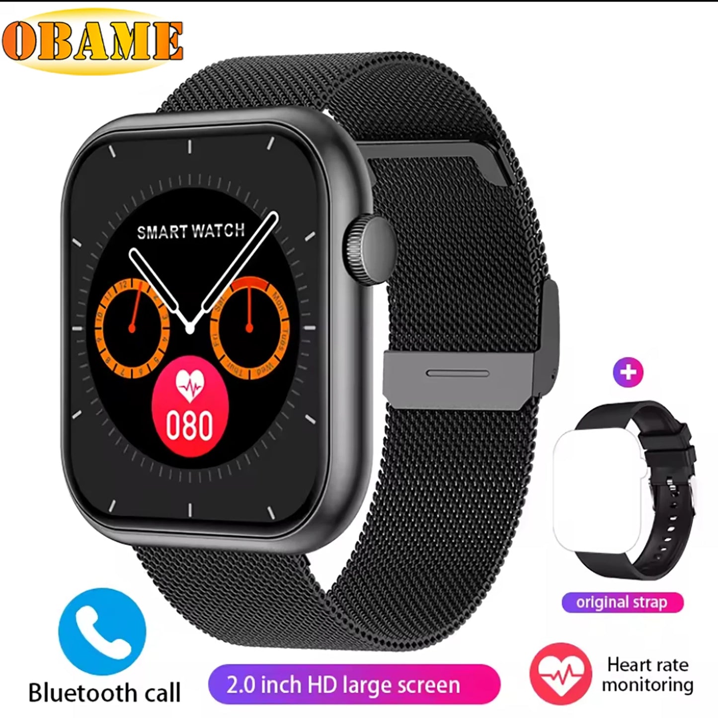 New QX7 Sports Smart Watch Men Women 2.09-inch SmartWatch GPS Bluetooth call Heart rate Music AI Voice SOS Smartwatch 2025 New