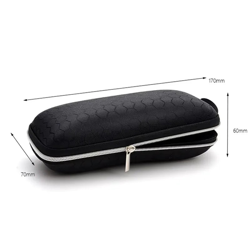 Portable Glasses Case For Women Men Sunglasses Box With Lanyard Zipper Eyeglass Case Cover Protector