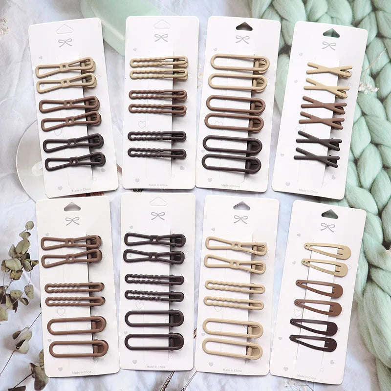 Hair Clip Accessories for Women Pinzas Para El Cabello Pince Cheveux for Girls Pelo Korean Cute Brown Side Femme Pins
