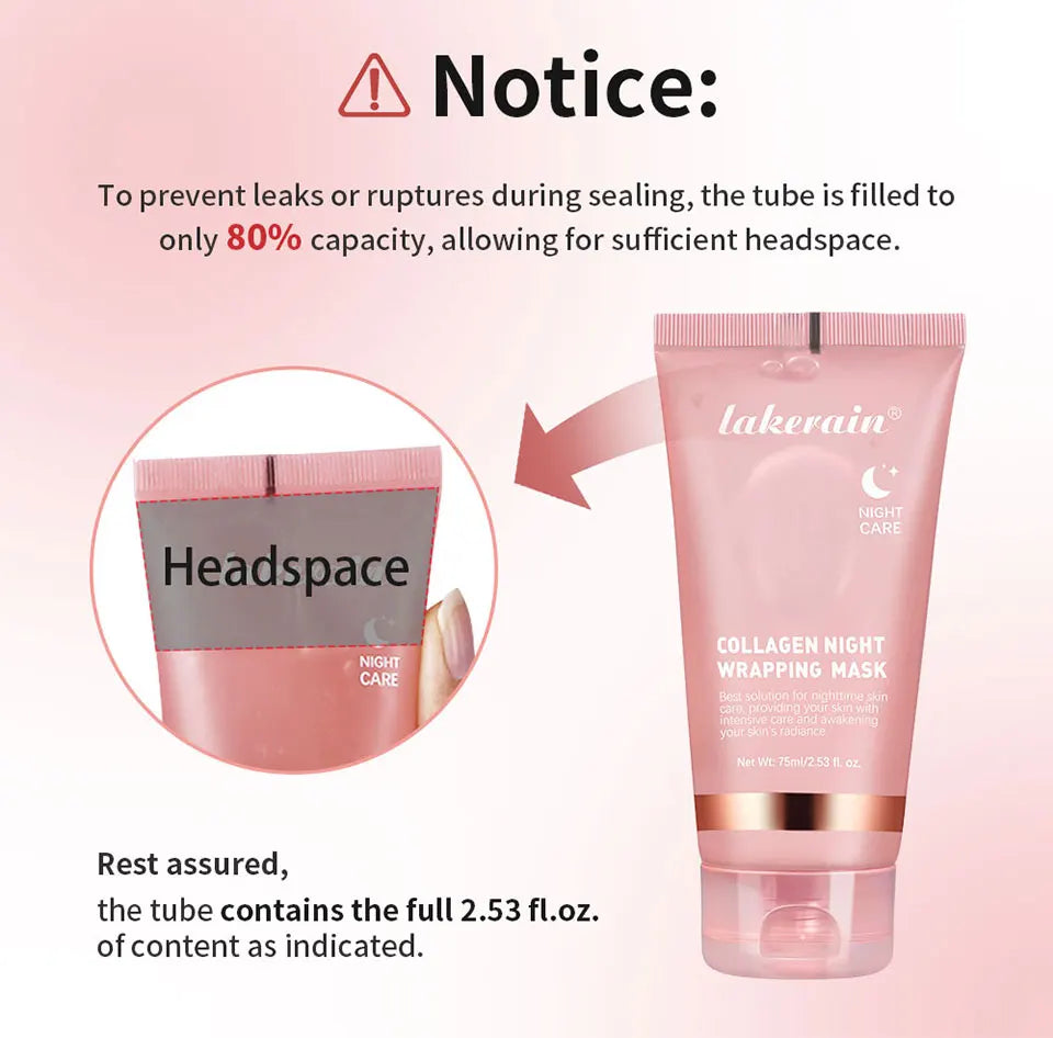 75ml Collagen Peel-off Mask Night Wrapping Facial Mud Firming mask Daily 100g Collagen Jelly Cream Hydrolyzed Collagen Skin Care