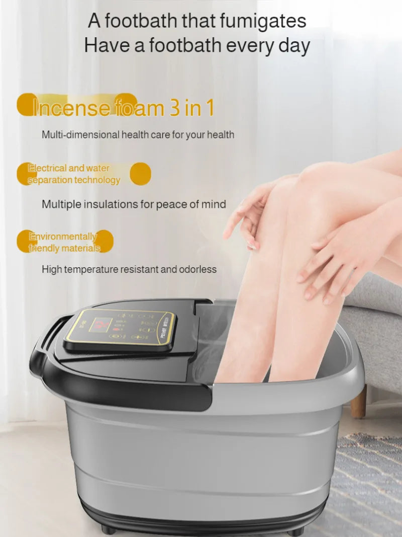 Household fully automatic massage foot bath  Knee-pad constant temperature heated foot bath Bucket Automatic Heating Foot Massag