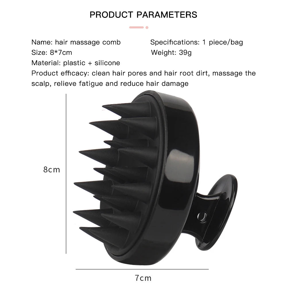 Silicone Scalp Massage Comb, Hair Washing Brush, Soft Massager for Hair Growth, Shampoo Brush, Shower Comb, Hair Care - Peine de silicona, cepillo para lavar el cabello, masajeador suave para el crecimiento del cabello, cepillo de champú.