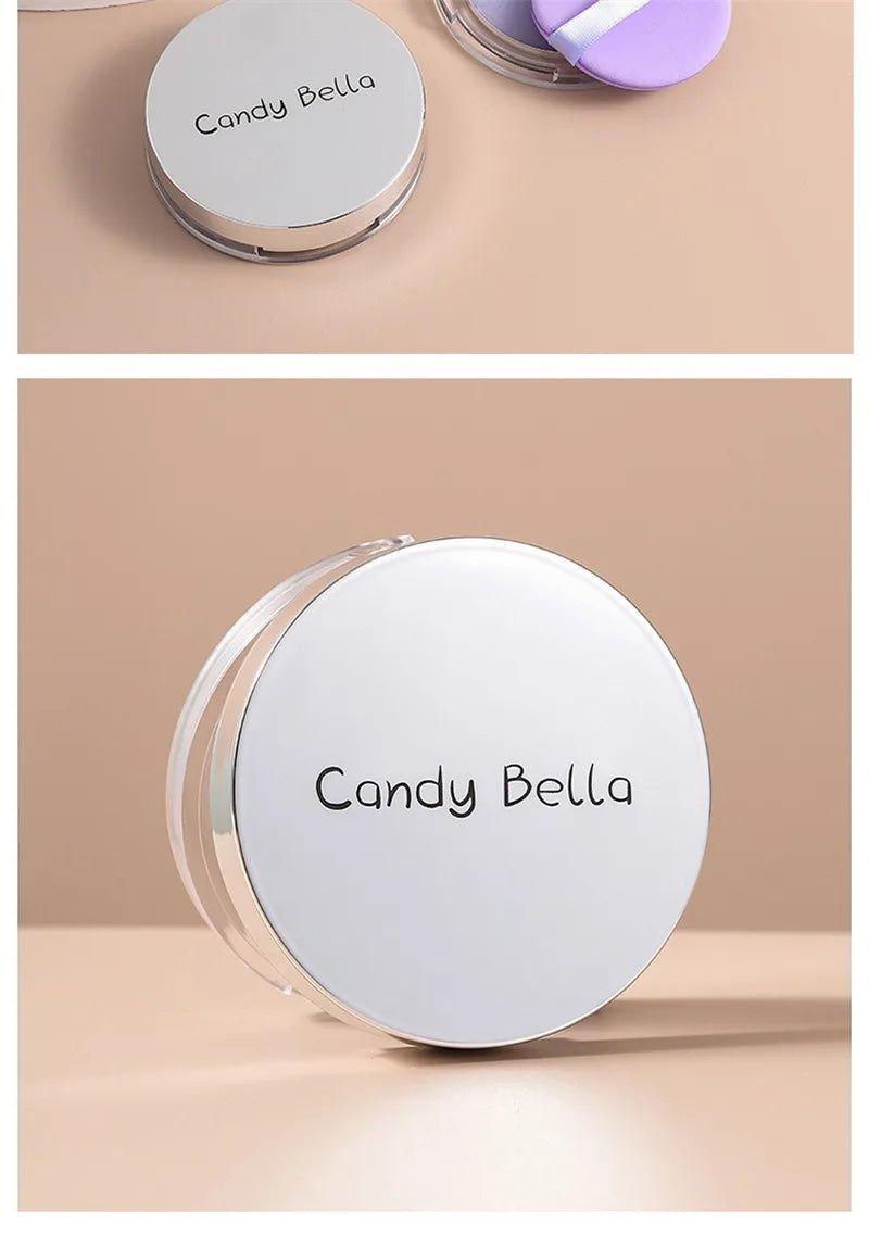 Matte Setting Powder Lasting Oil-control Purple Glitter Pressed Powder Brightening Face Powder Jelly Compact Foundation Makeup