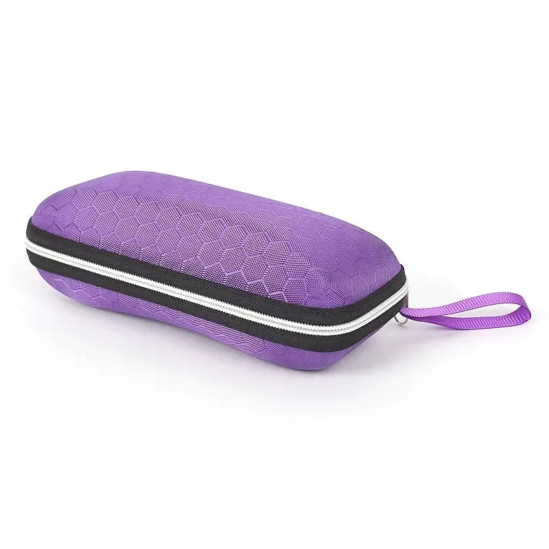 Portable Glasses Case For Women Men Sunglasses Box With Lanyard Zipper Eyeglass Case Cover Protector