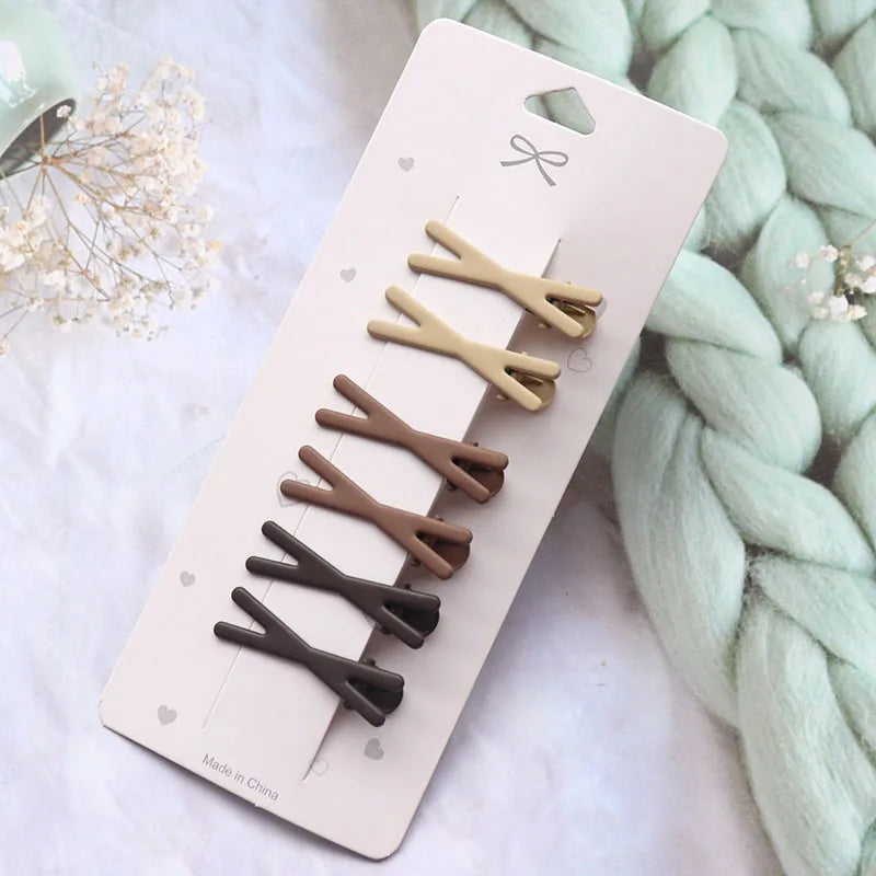 Hair Clip Accessories for Women Pinzas Para El Cabello Pince Cheveux for Girls Pelo Korean Cute Brown Side Femme Pins