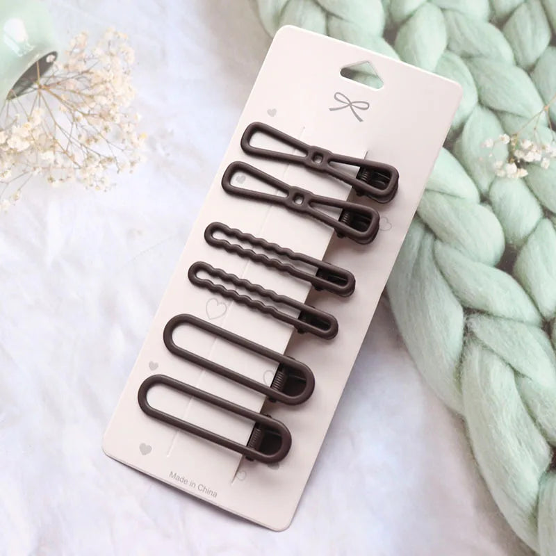 Hair Clip Accessories for Women Pinzas Para El Cabello Pince Cheveux for Girls Pelo Korean Cute Brown Side Femme Pins