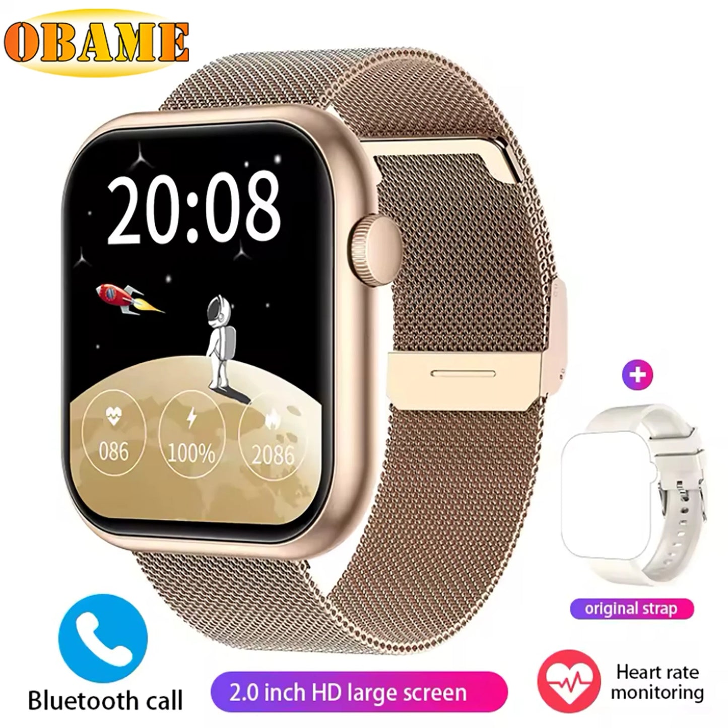New QX7 Sports Smart Watch Men Women 2.09-inch SmartWatch GPS Bluetooth call Heart rate Music AI Voice SOS Smartwatch 2025 New