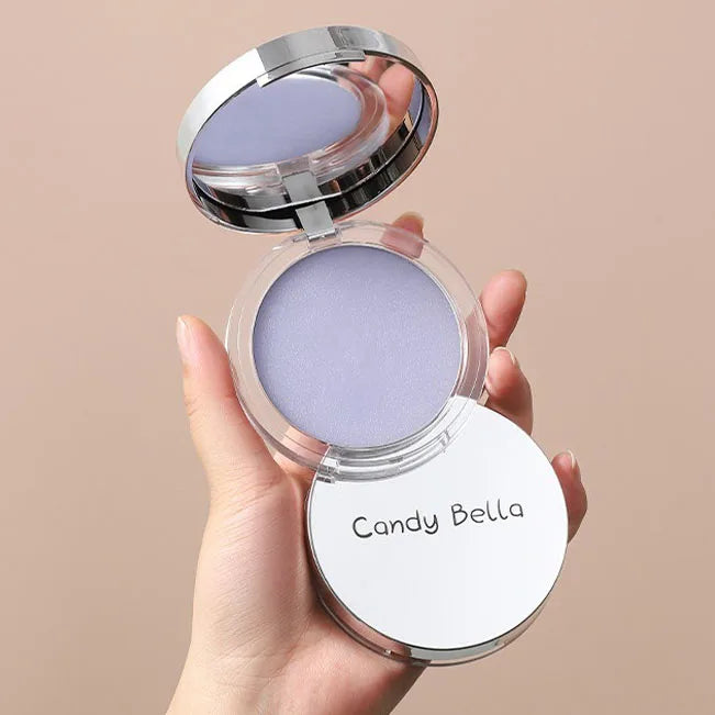 Matte Setting Powder Lasting Oil-control Purple Glitter Pressed Powder Brightening Face Powder Jelly Compact Foundation Makeup