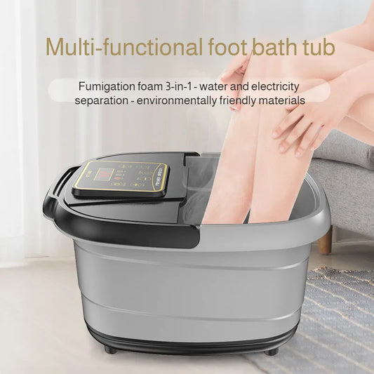 Household fully automatic massage foot bath  Knee-pad constant temperature heated foot bath Bucket Automatic Heating Foot Massag