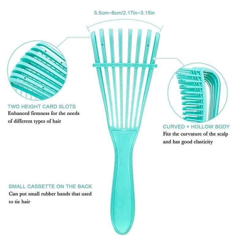 Detangling Hair Brush, Scalp Massager, Curly Hair Detangling Comb, Detangling Brush for Women and Men, Beauty Salon/ Cepillo desenredante para el cabello, masajeador del cuero cabelludo, peine para desenredar el cabello rizado.