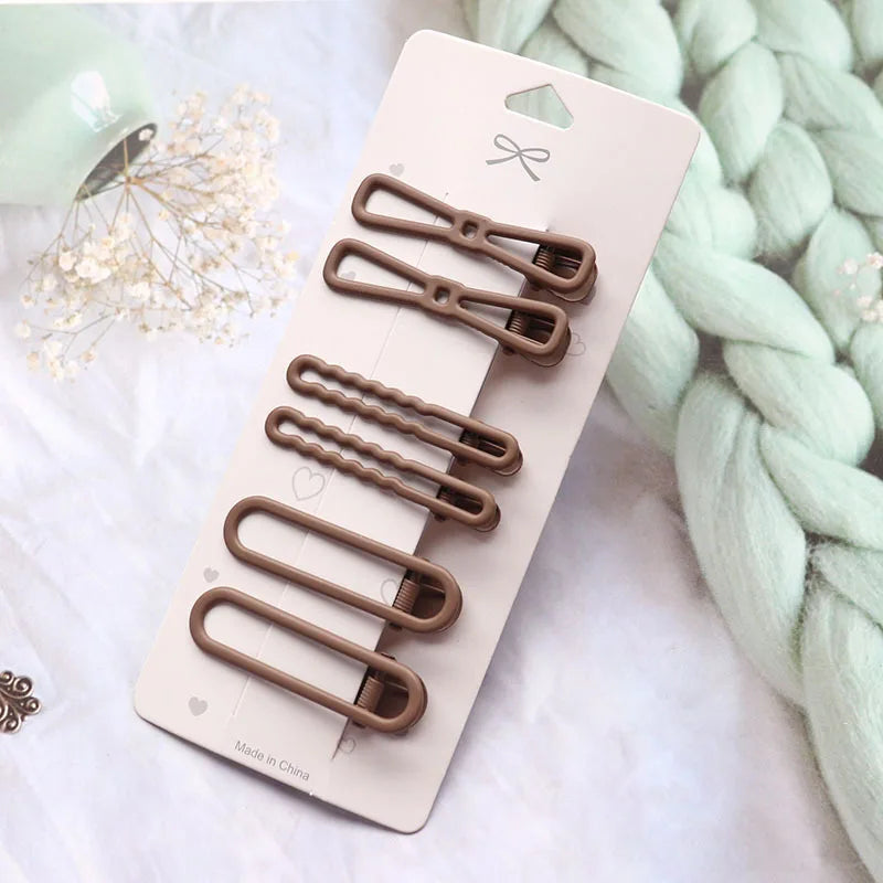 Hair Clip Accessories for Women Pinzas Para El Cabello Pince Cheveux for Girls Pelo Korean Cute Brown Side Femme Pins