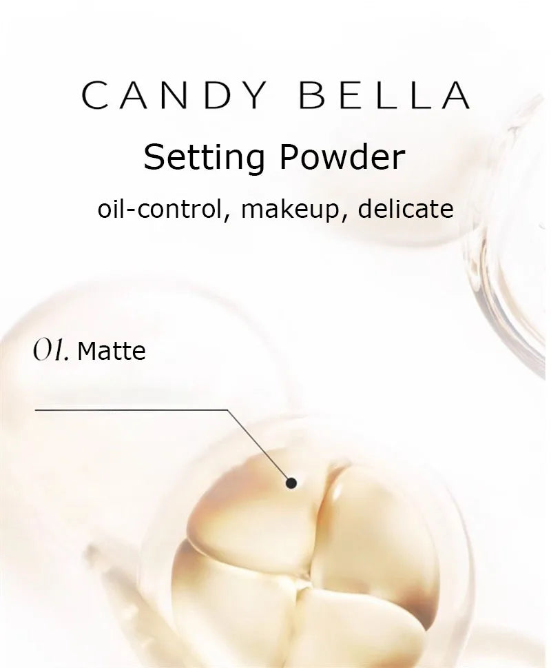 Matte Setting Powder Lasting Oil-control Purple Glitter Pressed Powder Brightening Face Powder Jelly Compact Foundation Makeup