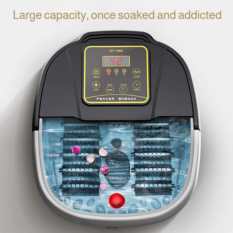 Household fully automatic massage foot bath  Knee-pad constant temperature heated foot bath Bucket Automatic Heating Foot Massag