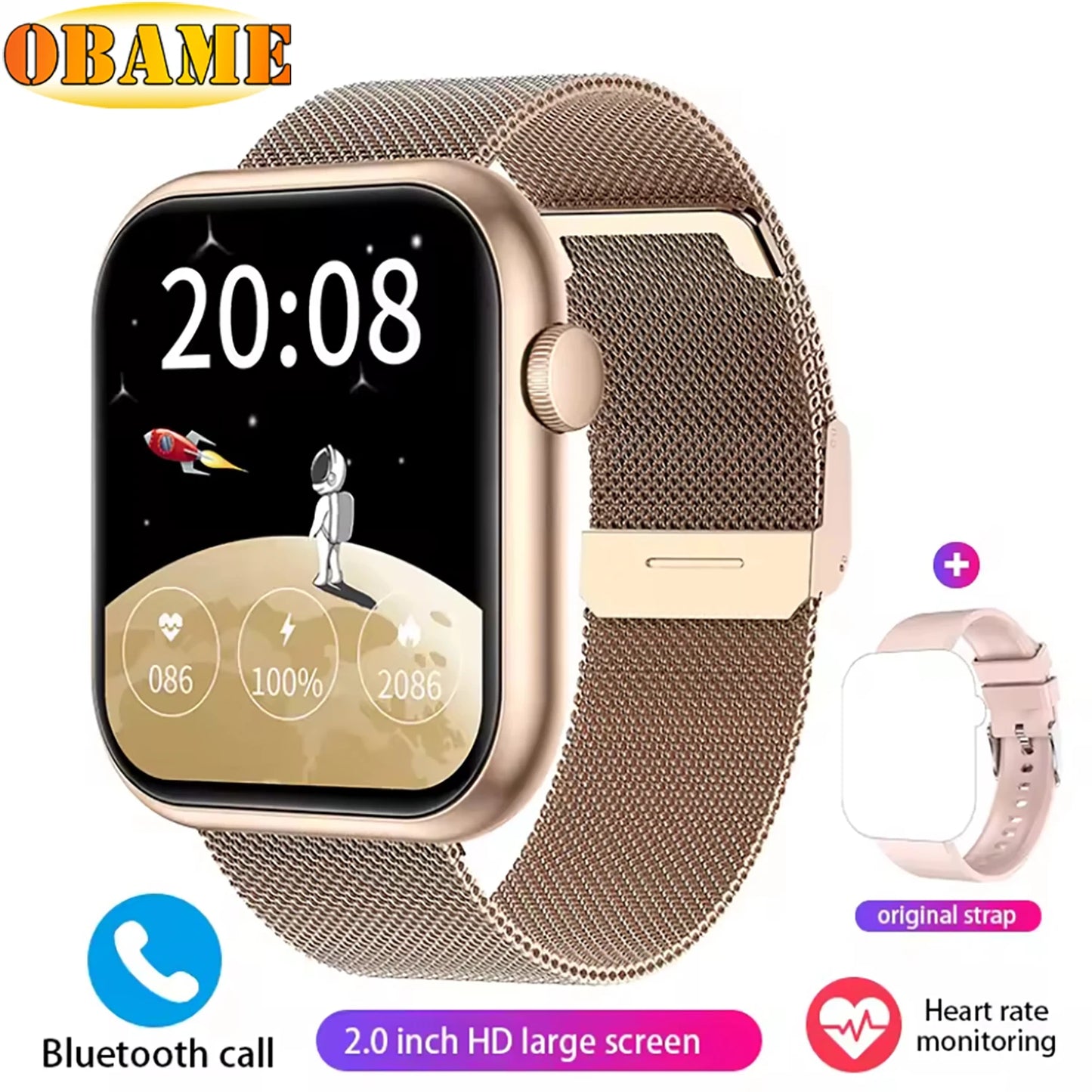 New QX7 Sports Smart Watch Men Women 2.09-inch SmartWatch GPS Bluetooth call Heart rate Music AI Voice SOS Smartwatch 2025 New