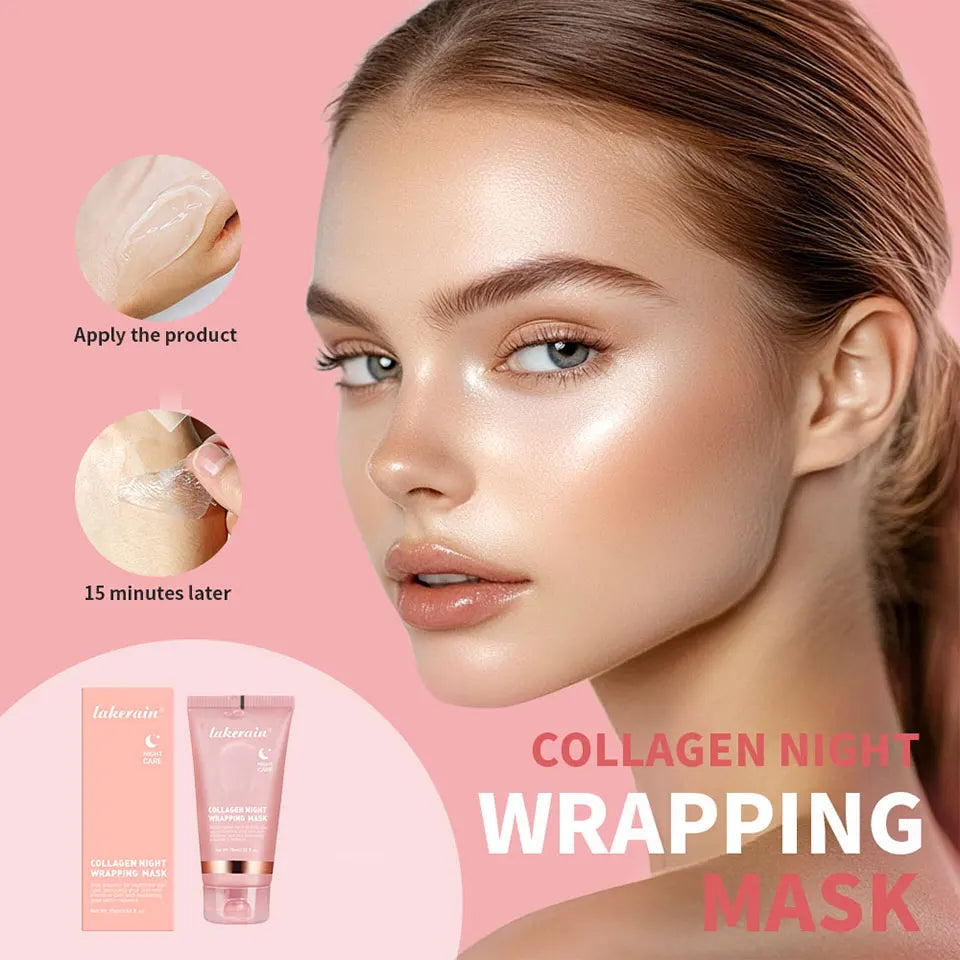 75ml Collagen Peel-off Mask Night Wrapping Facial Mud Firming mask Daily 100g Collagen Jelly Cream Hydrolyzed Collagen Skin Care