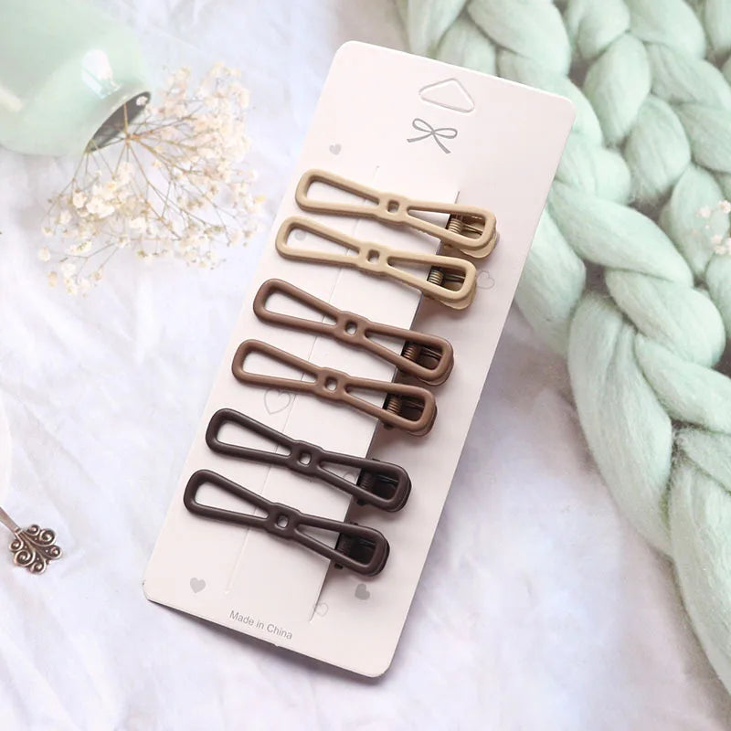 Hair Clip Accessories for Women Pinzas Para El Cabello Pince Cheveux for Girls Pelo Korean Cute Brown Side Femme Pins