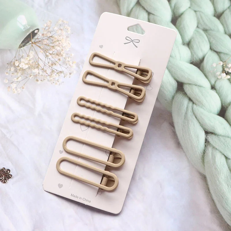 Hair Clip Accessories for Women Pinzas Para El Cabello Pince Cheveux for Girls Pelo Korean Cute Brown Side Femme Pins