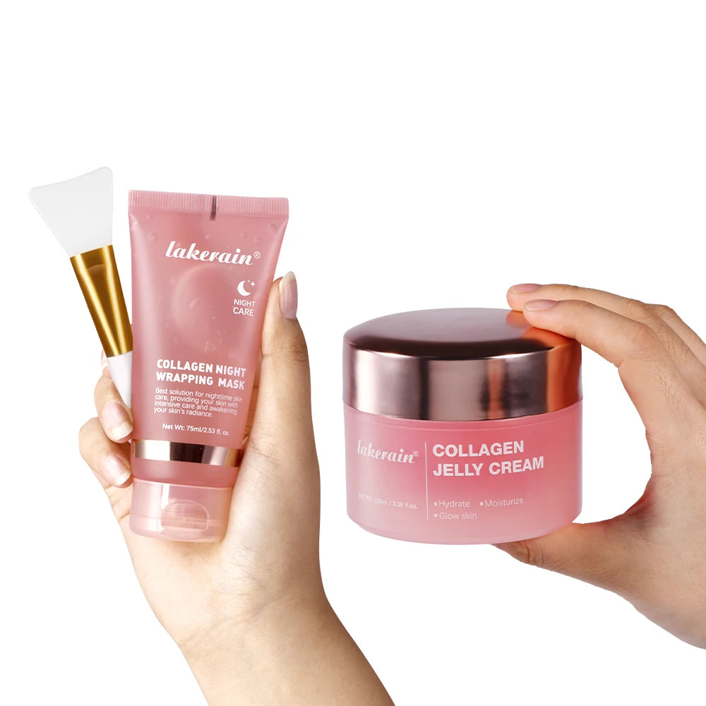 75ml Collagen Peel-off Mask Night Wrapping Facial Mud Firming mask Daily 100g Collagen Jelly Cream Hydrolyzed Collagen Skin Care