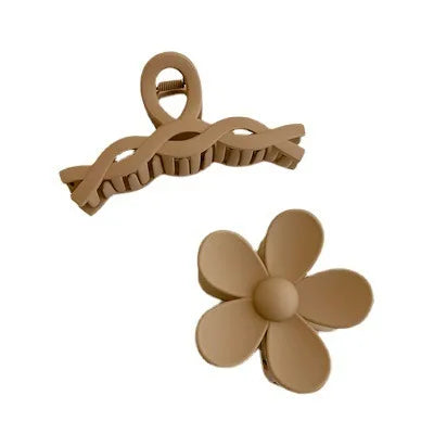 Plastic Hair Clip Set, Large Hair Accessories, Simple Hairpins, Styling Tools for Fine Hair for Women./ Juego de pinzas de plástico para el cabello.