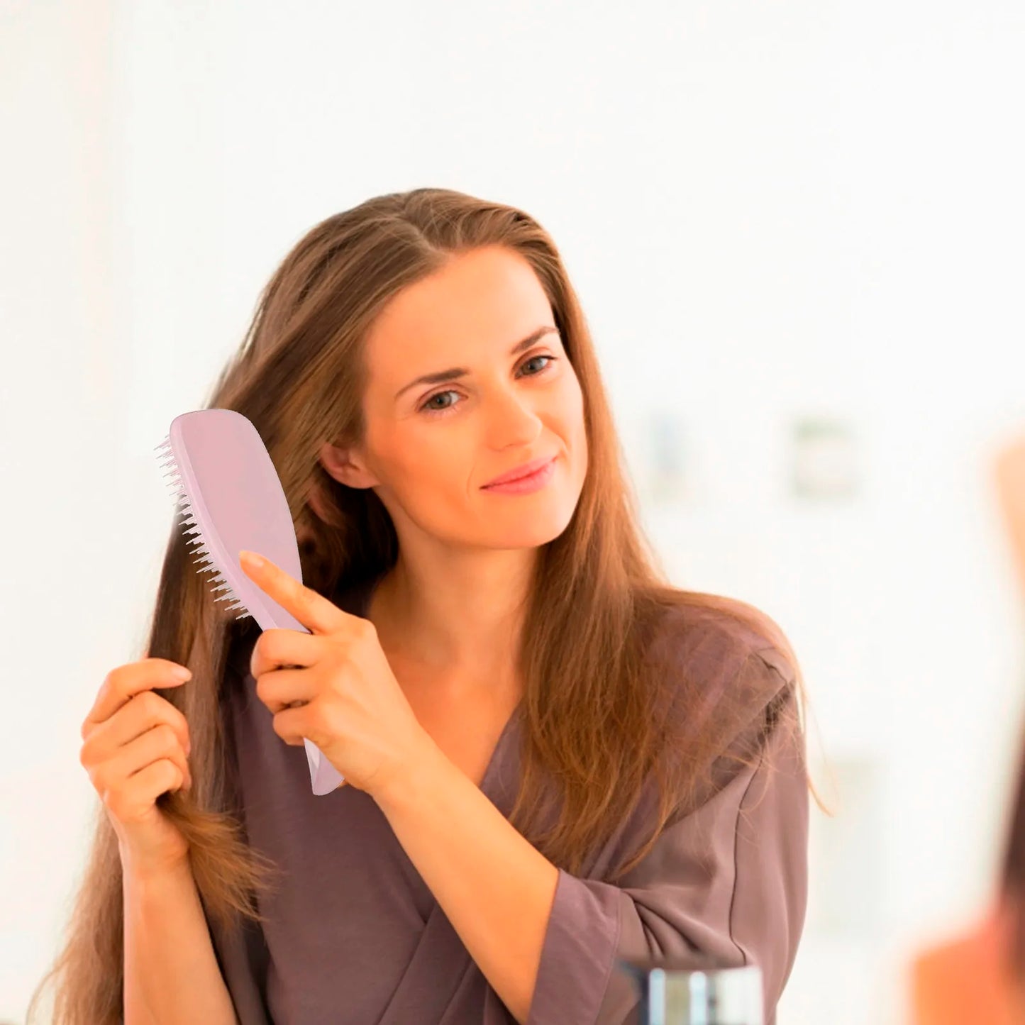 Detangling Hair Brush, Scalp Massager Comb for Women, Detangling Brush for Curly Hair Styling, Hair Salon Care Tool - Cepillo desenredante para el cabello, masajeador del cuero cabelludo, peine para mujeres.