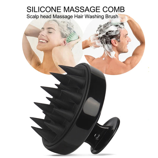 Silicone Scalp Massage Comb, Hair Washing Brush, Soft Massager for Hair Growth, Shampoo Brush, Shower Comb, Hair Care - Peine de silicona, cepillo para lavar el cabello, masajeador suave para el crecimiento del cabello, cepillo de champú.