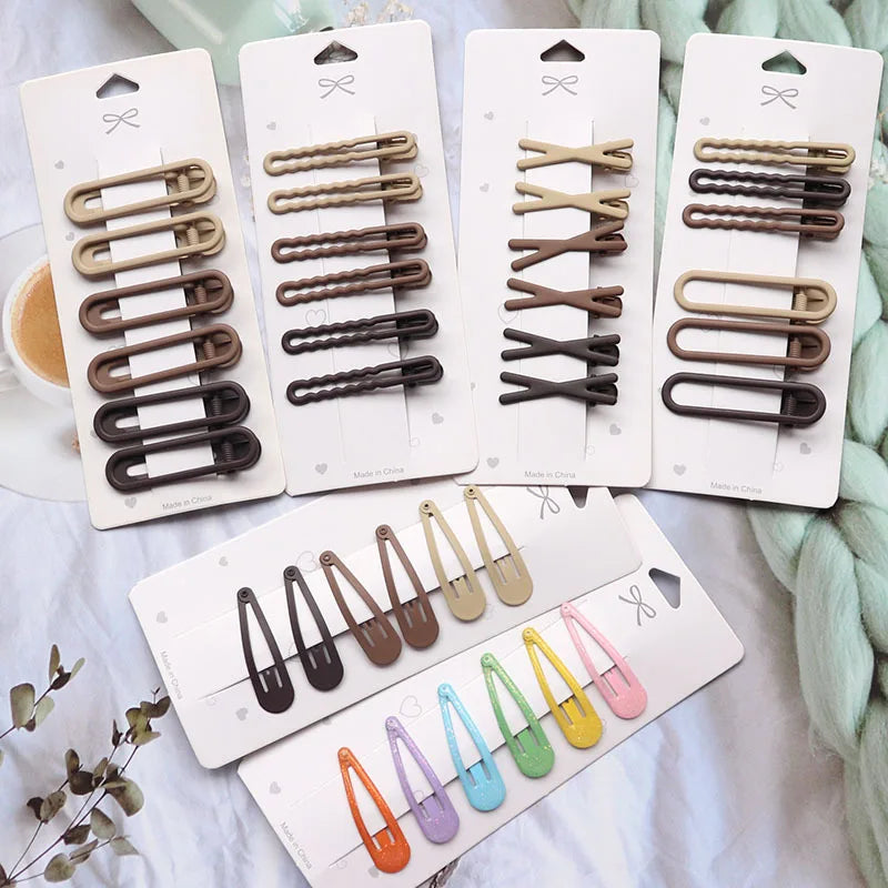 Hair Clip Accessories for Women Pinzas Para El Cabello Pince Cheveux for Girls Pelo Korean Cute Brown Side Femme Pins