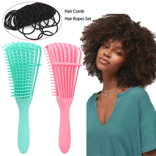 Detangling Hair Brush, Scalp Massager, Curly Hair Detangling Comb, Detangling Brush for Women and Men, Beauty Salon/ Cepillo desenredante para el cabello, masajeador del cuero cabelludo, peine para desenredar el cabello rizado.
