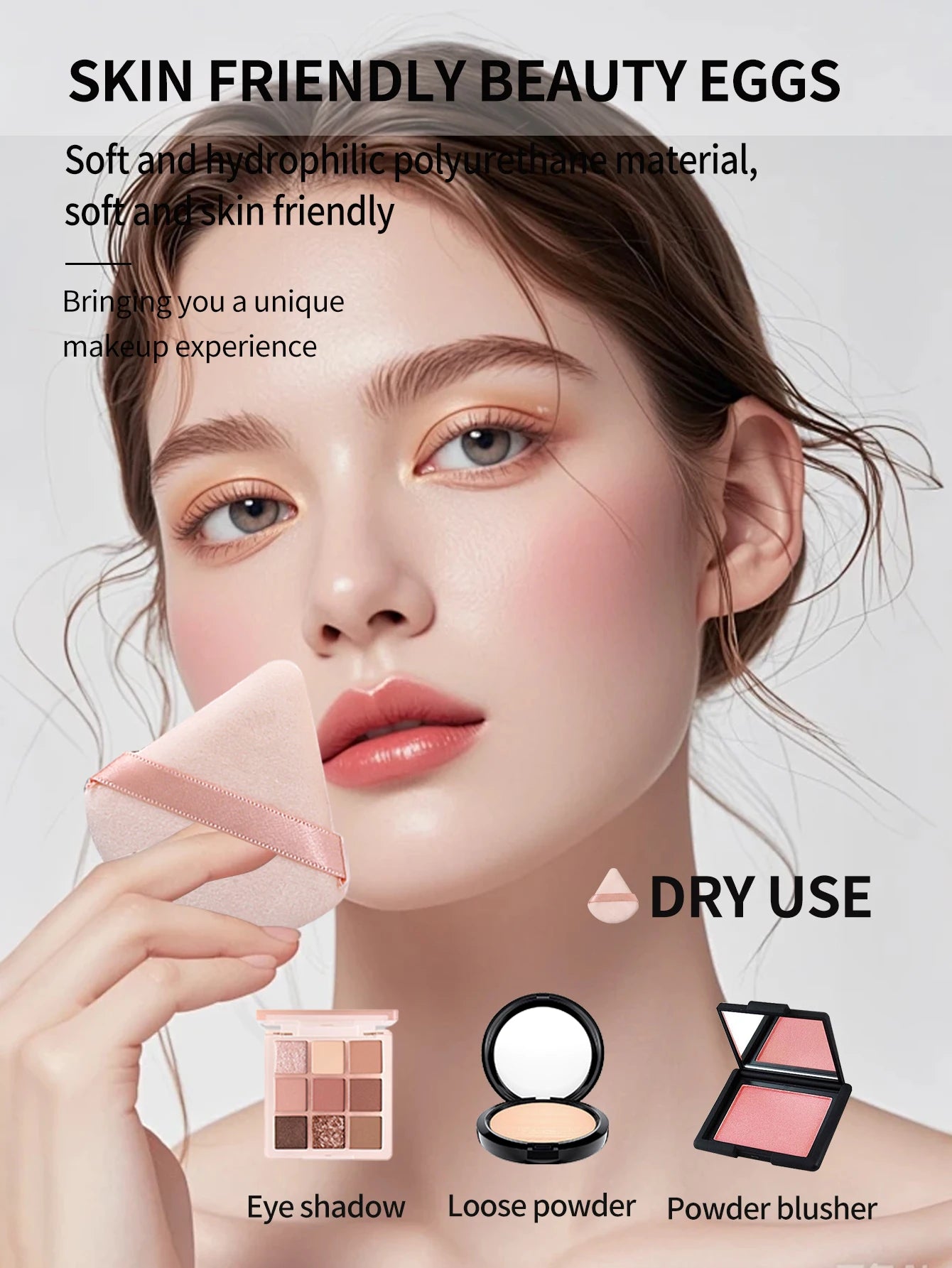 13/4pcs Facial Care Set, Makeup Sponges,  Silicone Exfoliating Brushes, with Hair Ties, for Deep Cleansing Skincare Kit