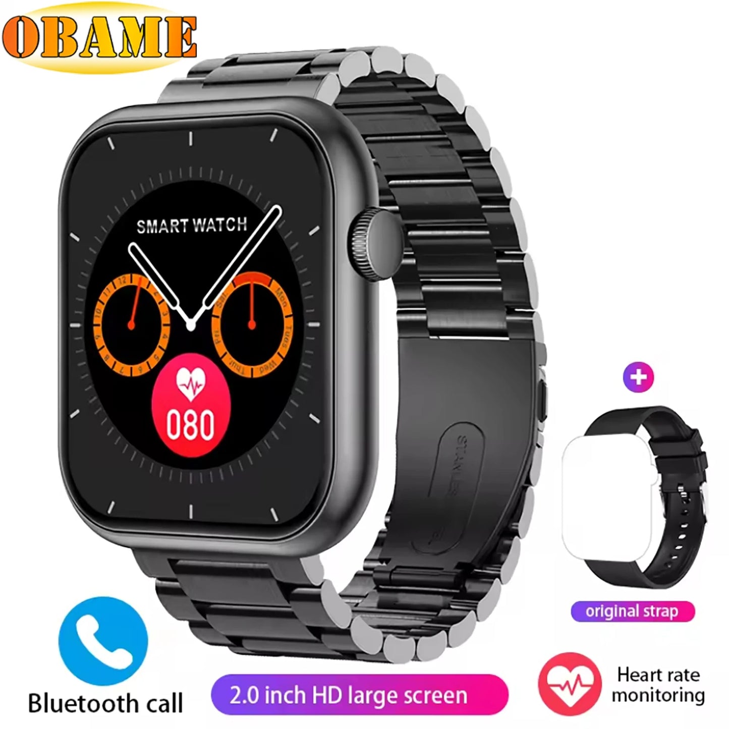 New QX7 Sports Smart Watch Men Women 2.09-inch SmartWatch GPS Bluetooth call Heart rate Music AI Voice SOS Smartwatch 2025 New
