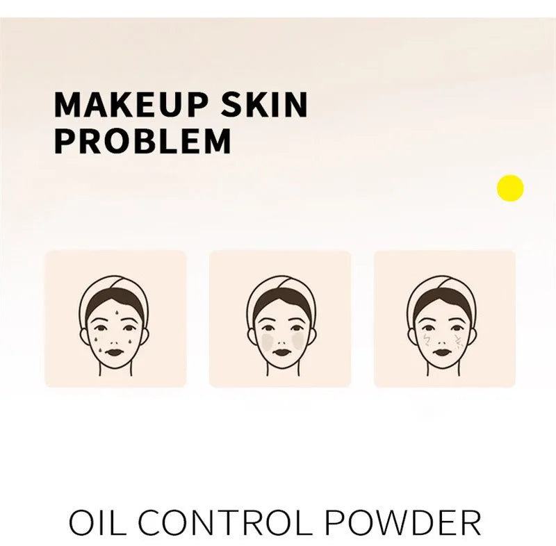 Matte Setting Powder Lasting Oil-control Purple Glitter Pressed Powder Brightening Face Powder Jelly Compact Foundation Makeup