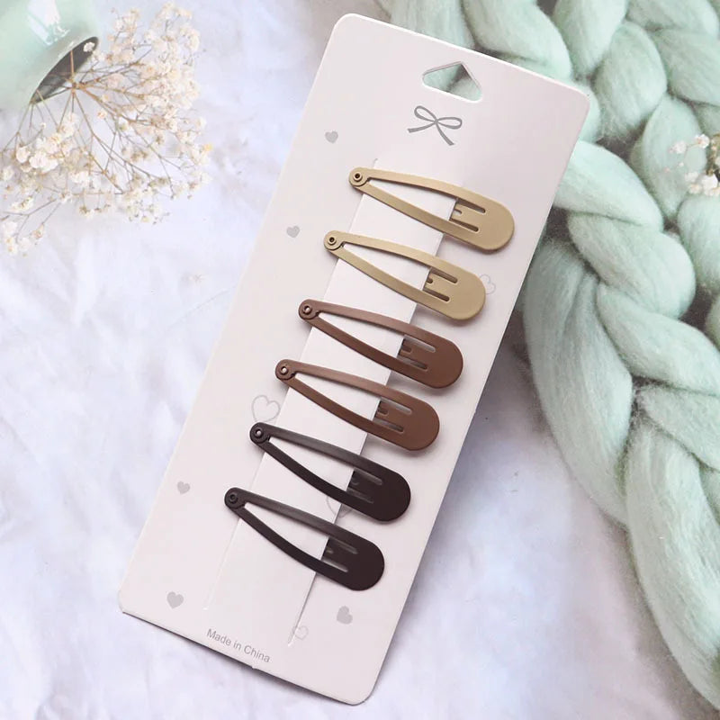 Hair Clip Accessories for Women Pinzas Para El Cabello Pince Cheveux for Girls Pelo Korean Cute Brown Side Femme Pins