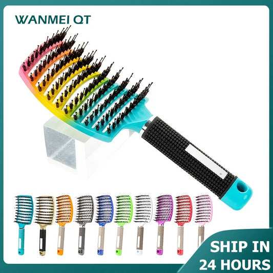Magic Scalp Massage Brush for Women- Professional Detangling Tool for Wet and Curly Hair - Hairdressing Tool/  Herramienta profesional para desenredar cabello húmedo y rizado